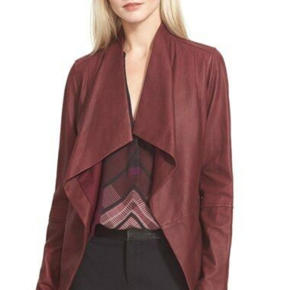 🍒VINCE Asymmetrical Drape Neck Jacket